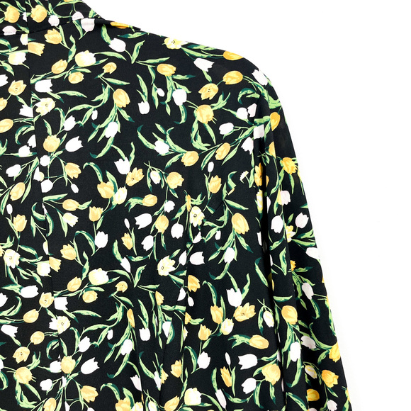 Tanjay Tulip Patterned Black, White & Yellow Summery Cardigan - Picture 7 of 10